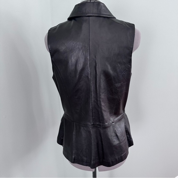 Vintage Margaret Godfrey black leather vest size 8 - Picture 3 of 10